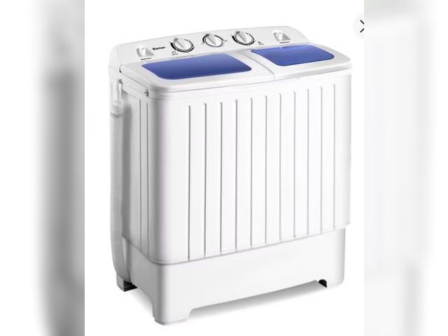 Lot 96-197343 - Costway Portable Mini Compact Twin Tub 20lb Washing Machine Washer Spin Dryer lightly used