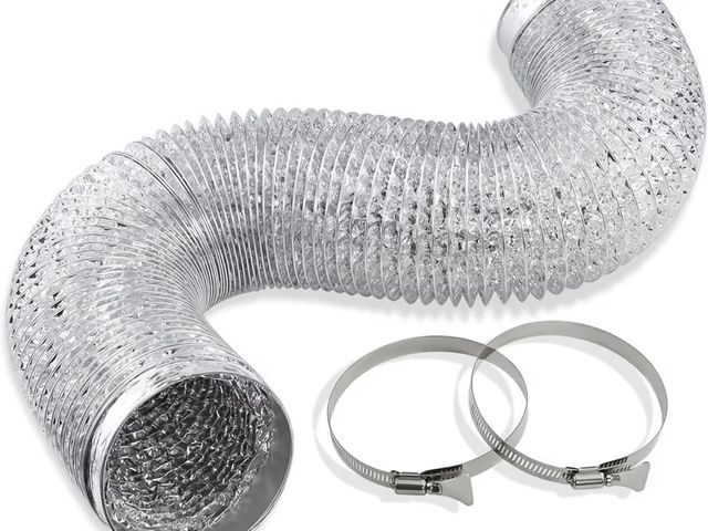 Lot 96-222339 - Everbilt Dryer Vent Hose-4 inch Ducting Vent Hose Flexible Aluminum Foil Non-Insulated (4 inch 8 fee...