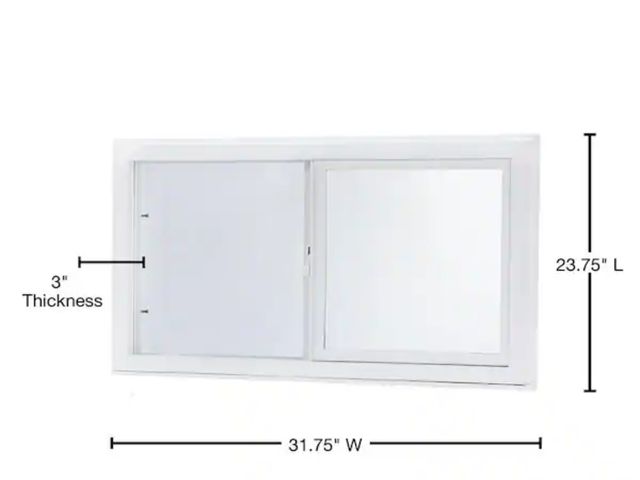 Lot 96-182086 - TAFCO WINDOWS
32.25 in. x 24.25 in. White Left-Hand Double-Pane Insulated Glass Vinyl Sliding Baseme...