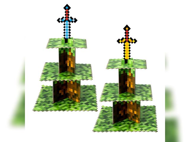 Lot 96-200879 - 3-Layer Cupcake Stand Set,Anime Birthday Party Supplies,Premium Cupcake Holder,Creative Tiered Servi...