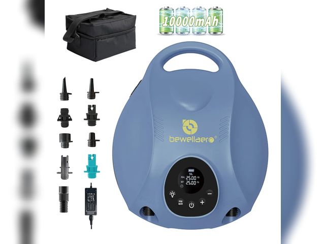 Lot 96-163868 - Paddle Board Pump Rechargeable Sup Air Pump Electric Portable with 10000mAh Battery, 25PSI High Pres...