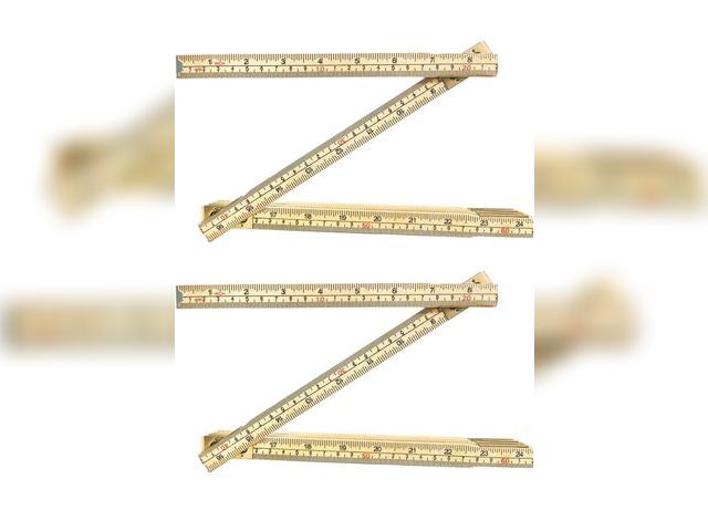 Lot 96-191020 - 2 Pack of Folding Wood Rule, 6 FT 6 Inch Foldable Ruler with US and Metric Measurements for Carpente...