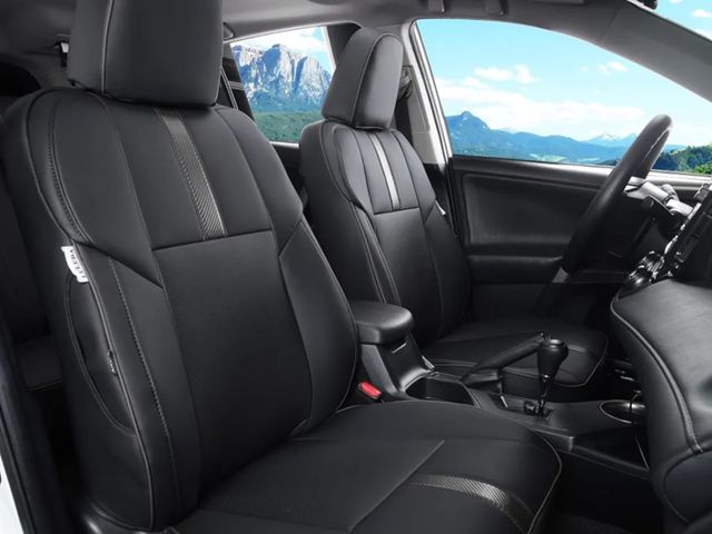 Lot 96-173847 - Custom Fit Vehicle Seat Cover, Black, for Toyota RAV4 2013-2018, Waterproof Faux Leather
New