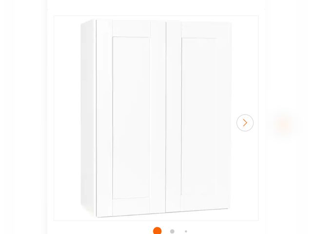 Lot 96-156799 - Hampton Bay Shaker 27 in. W x 12 in. D x 36 in. H Assembled Wall Kitchen Cabinet in Satin White New ...