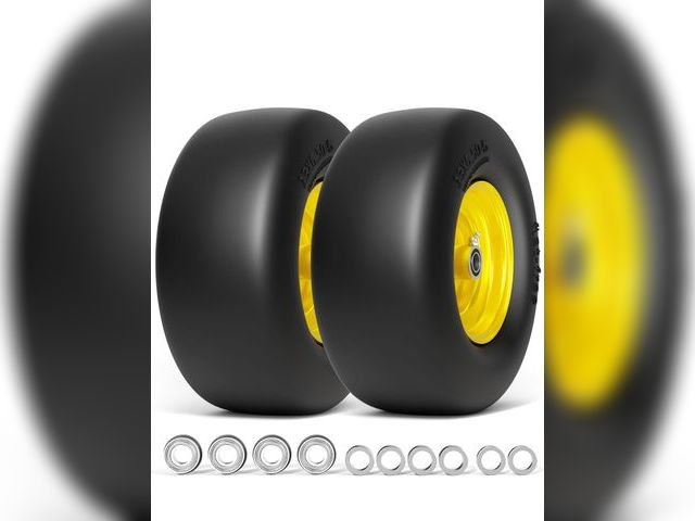 Lot 96-163984 - 13x6.50-6 Lawn Mower Tires Flat Free, Zero Turn Mower Front Tires for Residential and Commercial, 13...