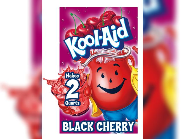 Lot 96-200683 - Box of approximately 48 packs of Kool-Aid Unsweetened Black Cherry Powdered Soft Drink Mix, 0.13 oz ...