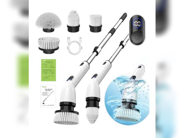 Lot 96-190611 - Electric spinning brush, varies from stock photo, has 3 attachments, unused untested