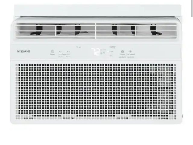 Lot 96-227358 - Vissani 6,000 BTU 115-Volt Window Air Conditioner for 250 sq. ft. Rooms with Remote in White New MSR...
