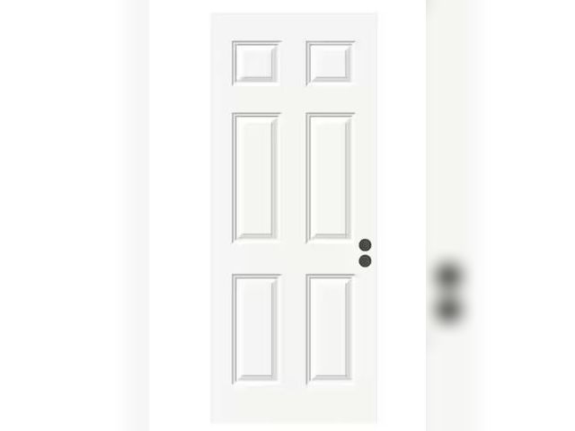 Lot 96-177146 - JELD-WEN 36 in. x 80 in. 6-Panel Primed Premium Steel Front Door Slab MSPR $169
New