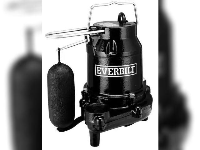 Lot 96-210921 - Everbilt
1/2 HP Cast Iron Submersible Sump Pump
Questions &amp; 
Used Untested 
Msrp $269.99