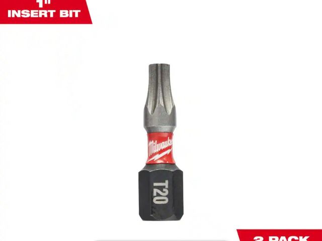 Lot 96-191783 - Milwaukee SHOCKWAVE Impact Duty 1 in. T20 Torx Alloy Steel Insert Bit (2-Pack) New