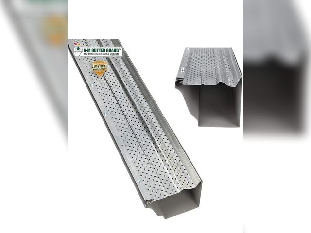 Lot 96-178747 - Gutter Guard - Heavy Duty Lifetime Quality Aluminum Leaf &amp; Debris Protection for 5-inch and 6-in...