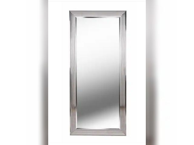 Lot 96-179608 - Kenroy Home
Silver 30 in. W x 66 in. H Modern Rectangle Composite Framed Mirror
New 
Msrp $265.84