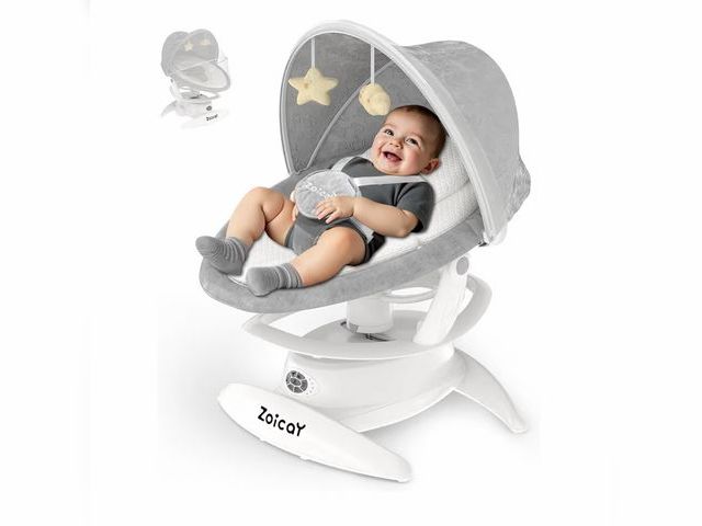 Lot 96-181092 - B-in-1 Baby Swing for Infants with Motion Detection, Electric Baby Swing with 3 Swing Modes, 12 Lull...