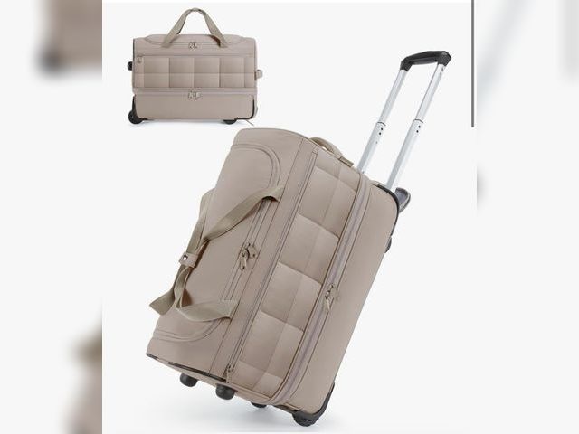 Lot 96-173348 - BAGSMART 40L Rolling Duffle Bag with Wheels and Handle, TSA Underseat Carry On Bags for Travel with ...