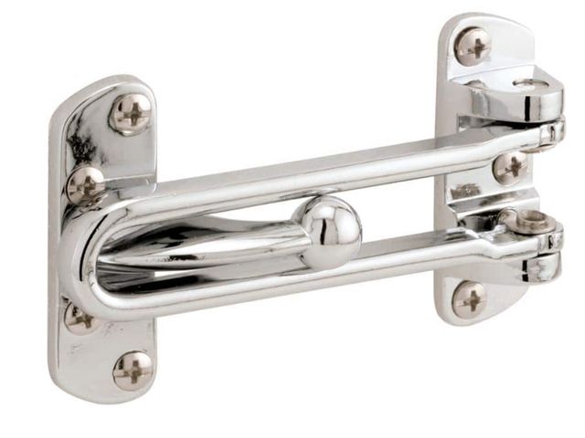 Lot 96-164560 - Prime-Line Swing Bar Lock, 3-7/8 in. Bar Length, Diecast Zinc, Chrome Plated Finish
New