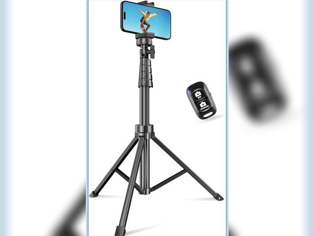 Lot 96-191315 - SENSYNE 62" Phone Tripod &amp; Selfie Stick, Extendable Cell Phone Tripod Stand with Wireless Remote...