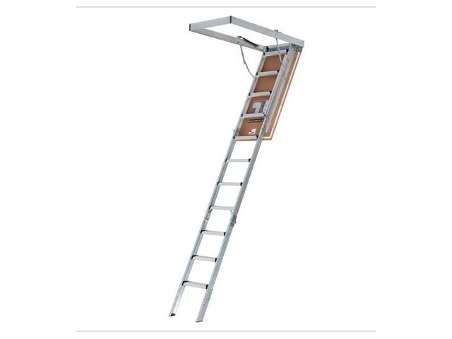 Lot 96-174366 - Louisville Ladder
Energy Efficient 7 ft. 8 in. to 10 ft. 3 in., 25.5 in. x 54 in. Insulated Aluminum...