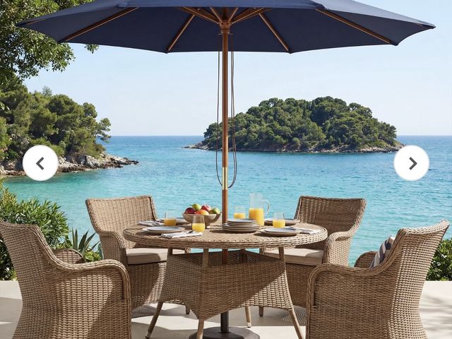 Lot 96-227433 - 9 FT Patio Umbrella Outdoor Table Market Umbrella with 8 Sturdy Bamboo Ribs
New
MSRP $145.00