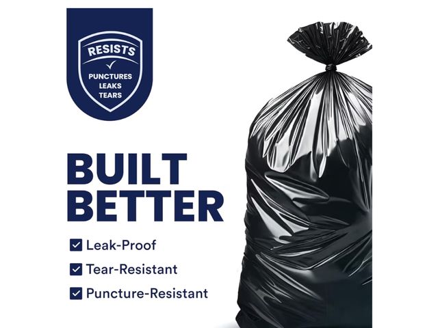 Lot 96-177419 - Roll of Black Trash Bags Unknown Quantity and Size New
