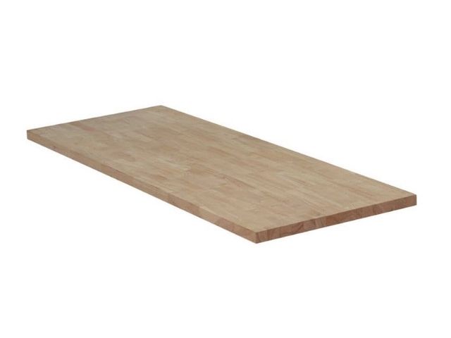 Lot 96-222090 - Hampton Bay 6 ft. L x 25 in. D Unfinished Hevea Solid Wood Butcher Block Countertop with Standard Ed...