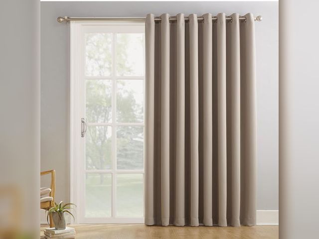 Lot 96-197472 - Sun Zero Easton Extra-Wide Blackout Grommet Sliding Patio Door Curtain Panel
Style May Vary 
New