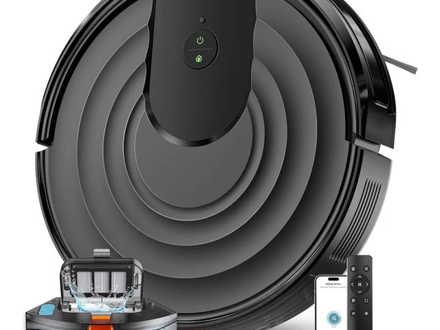 Lot 96-165664 - Robot Vacuum and Mop Combo 5000Pa 650mL 2 in 1 Mopping Robot Vacuum Cleaner Schedule WiFi/Alexa/App ...