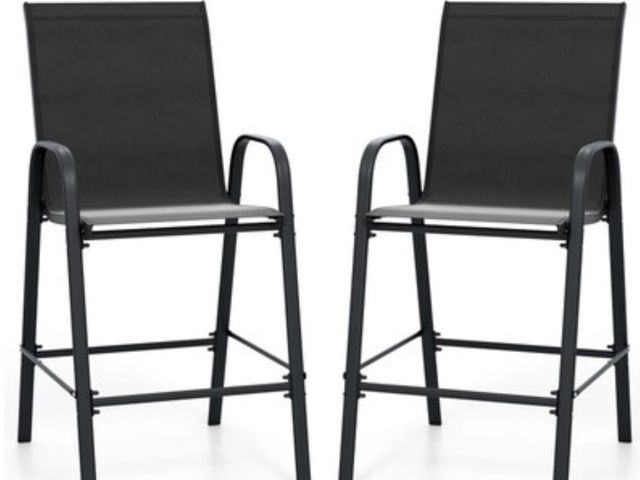 Lot 96-225813 - Boyel Living Black with Armrests Outdoor Durable Set of 2 Bar Stools
New 
Msrp $147.55
