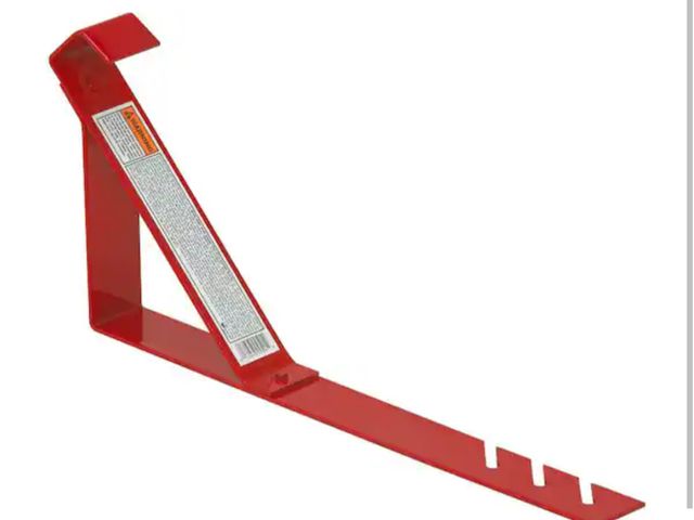 Lot 96-214285 - Guardian Fall Protection 2501 Fixed Roofing Bracket 45 Degree 10 Inch Powder-Coated Red New