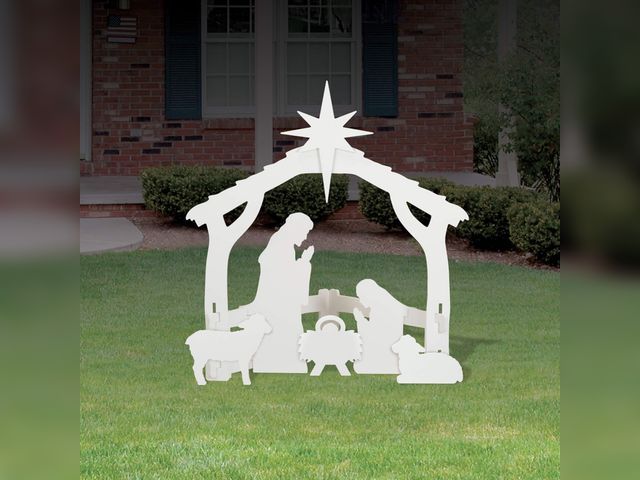 Lot 96-188054 - All-Weather Outdoor Nativity, Waterproof, Made in USA, Over 4ft Tall, Durable Material, Simple Assem...