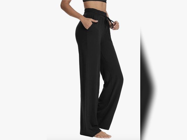 Lot 96-180129 - Sarin Mathews Womens Yoga Sweatpants Wide Leg High Waisted Lounge Pajamas Pants Comfy Workout Loose ...