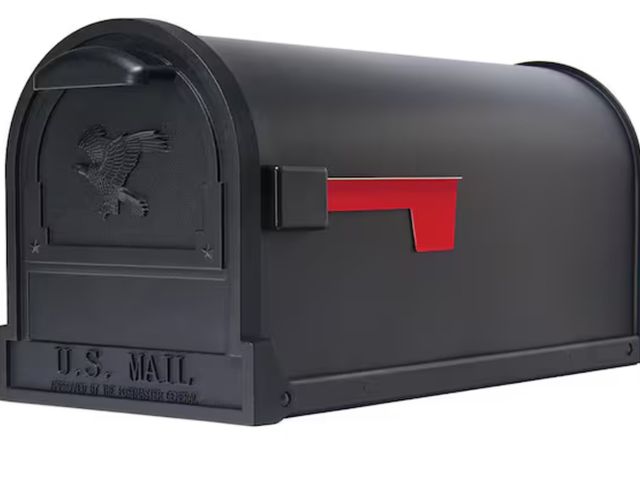 Lot 96-162836 - Architectural Mailboxes
Arlington Textured Black, Large, Steel, Post Mount Mailbox

New , dent in to...
