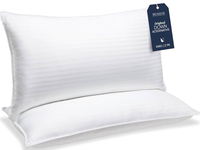 Lot 96-190308 - Beckham Hotel Collection Bed Pillows King Size Set of 2 - Down Alternative Pillow for Back, Stomach ...