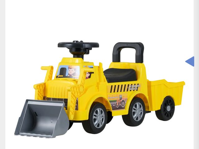 Lot 96-227798 - Costway Kids Digger Ride-On Truck with Shovel Under-Seat Compartment New