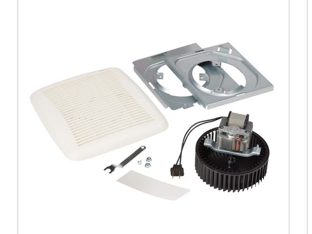Lot 96-182121 - Broan-NuTone QuicKit 60 CFM 3.0 Sones Bathroom Replacement
Motor and Grille/Cover New