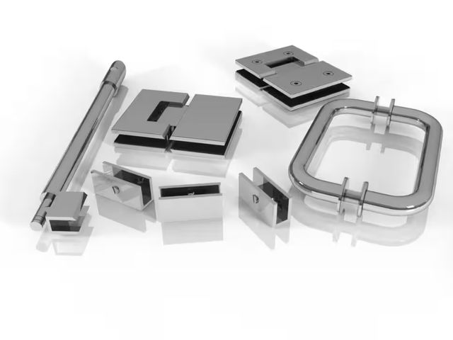 Lot 96-157008 - Glassware Glass Hinged Hardware Pack in Chrome with Handle MSRP $231.00
New