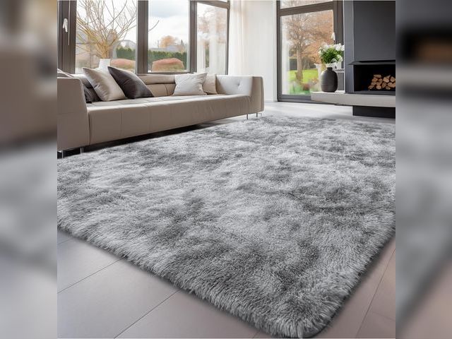 Lot 96-177611 - Sour Lemon 6x9 Area Rugs for Bedroom, Living Room Fluffy Rug, Large Area Rug Shag Shaggy Carpet Soft...