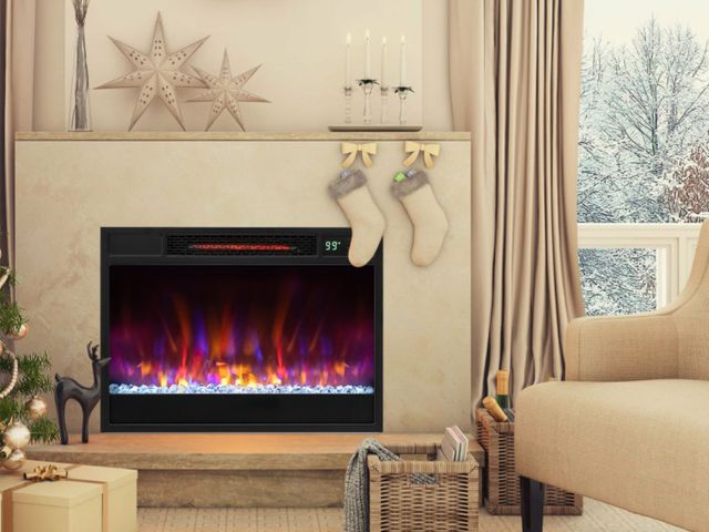 Lot 96-192569 - 23 Inch 1500W Recessed Electric Fireplace Insert with Remote Control MSRP $119 Unused untested