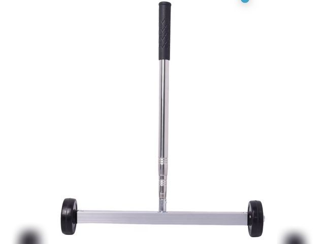 Lot 96-175096 - Rolling Magnetic Sweeper with Wheels, 20-Inch Magnet Pickup Lawn Sweeper Roofing Tools, 12 Lbs Yard ...