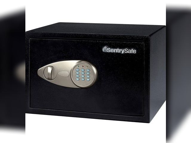 Lot 96-179713 - SentrySafe Safe with Digital Keypad Lock, DOJ-Certified Steel Safe with Interior Lining and Bolt Dow...