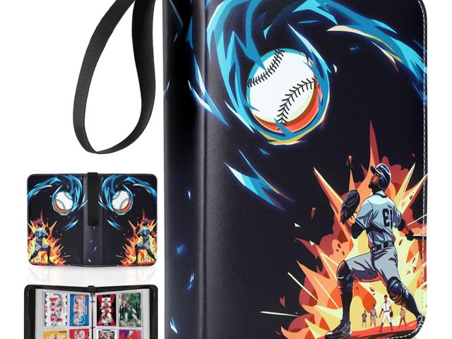 Lot 96-190952 - Baseball Card Binder, Trading Card Binder with 50 Removable Sleeves Fits 400 Cards, Baseball Card Ho...