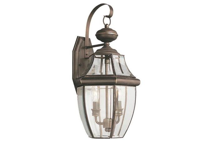 Lot 96-210862 - Generation Lighting Lancaster 2-Light Antique Bronze Outdoor 20.5 in. Wall
Lantern Sconce with Dimma...