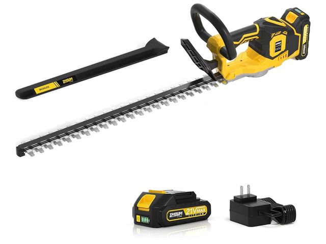 Lot 96-172387 - Hedge Trimmer Cordless(Battery &amp; Charger Included), Electric Handheld Bush Shrub Trimmer, 22'' E...