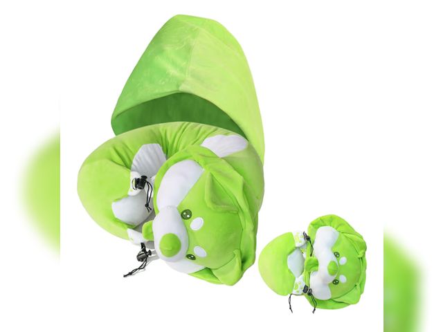 Lot 96-197910 - Corgi Convertible Travel Pillow - Stuffable Neck Support &amp; Hidden Hood Cap, Ultra-Soft Portable ...