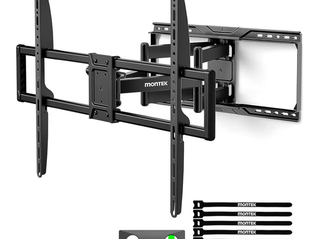 Lot 96-181223 - monTEK Heavy Duty TV Wall Mount for 50-100 Inch TVs up to 165 lbs, 4X Load Tested, Dual Arms Full Mo...