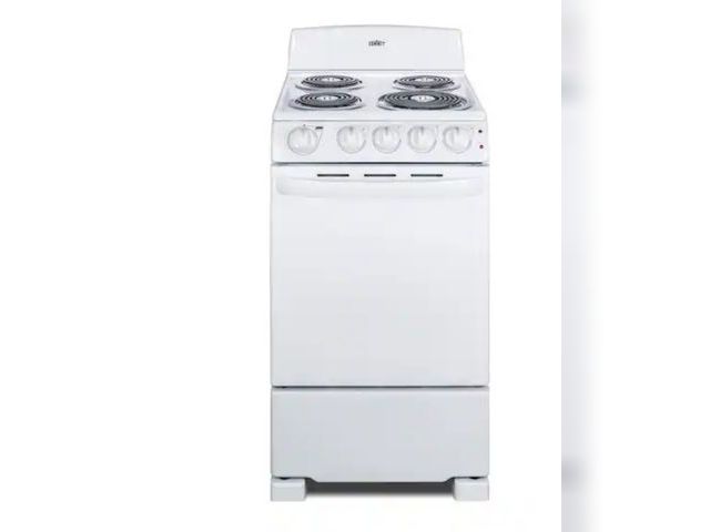 Lot 96-161269 - Summit Appliance
20 in. 2.3 cu. ft. Electric Range in White
New 
Msrp $530.96