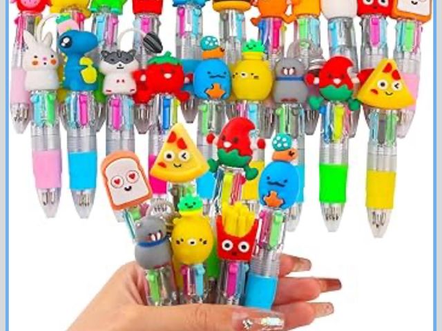 Lot 96-191145 - CZWZ 20Pcs Mini Multicolor Pens in One 4-in-1 Cute Pens Bulk for Kids, Fun Kawaii Ballpoint Pens for...