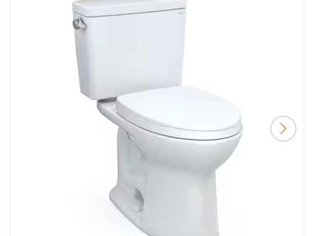 Lot 96-166658 - TOTO Drake 10 in. Rough In Two-Piece 1.6 GPF Single Flush Elongated Toilet in Cotton White, SoftClos...