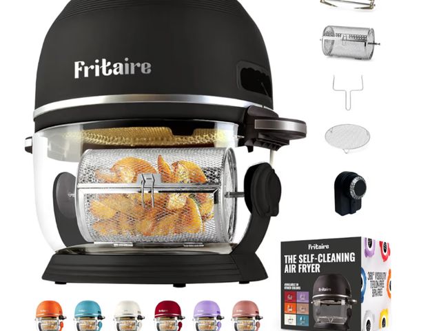 Lot 96-181646 - Self-Cleaning Air Fryer 5 Quart with 360 Visibility, Non-Toxic, BPA-Free, 400F Vortex for Even Cooki...