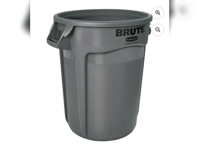 Lot 96-164647 - Rubbermaid Commercial Products Brute 32 gal Touchless Indoor 1 Compartments Plastic Garbage Cans, Gr...